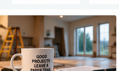 Home renovation notes and planning